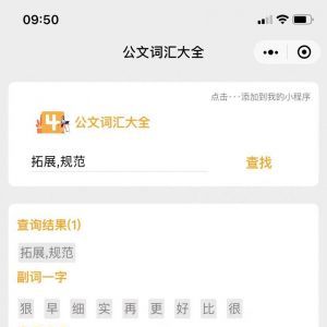 工具小程序開發方案分析【公文寫作詞匯大全】