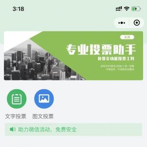 工具小程序開發欣賞【專業投票助手】
